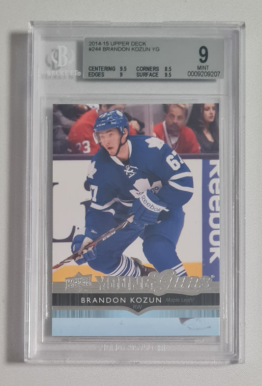 Brandon Kozun - 2014/15 Upper Deck Series One Hockey NHL Toronto Maple Leafs #244 Beckett 9 MINT