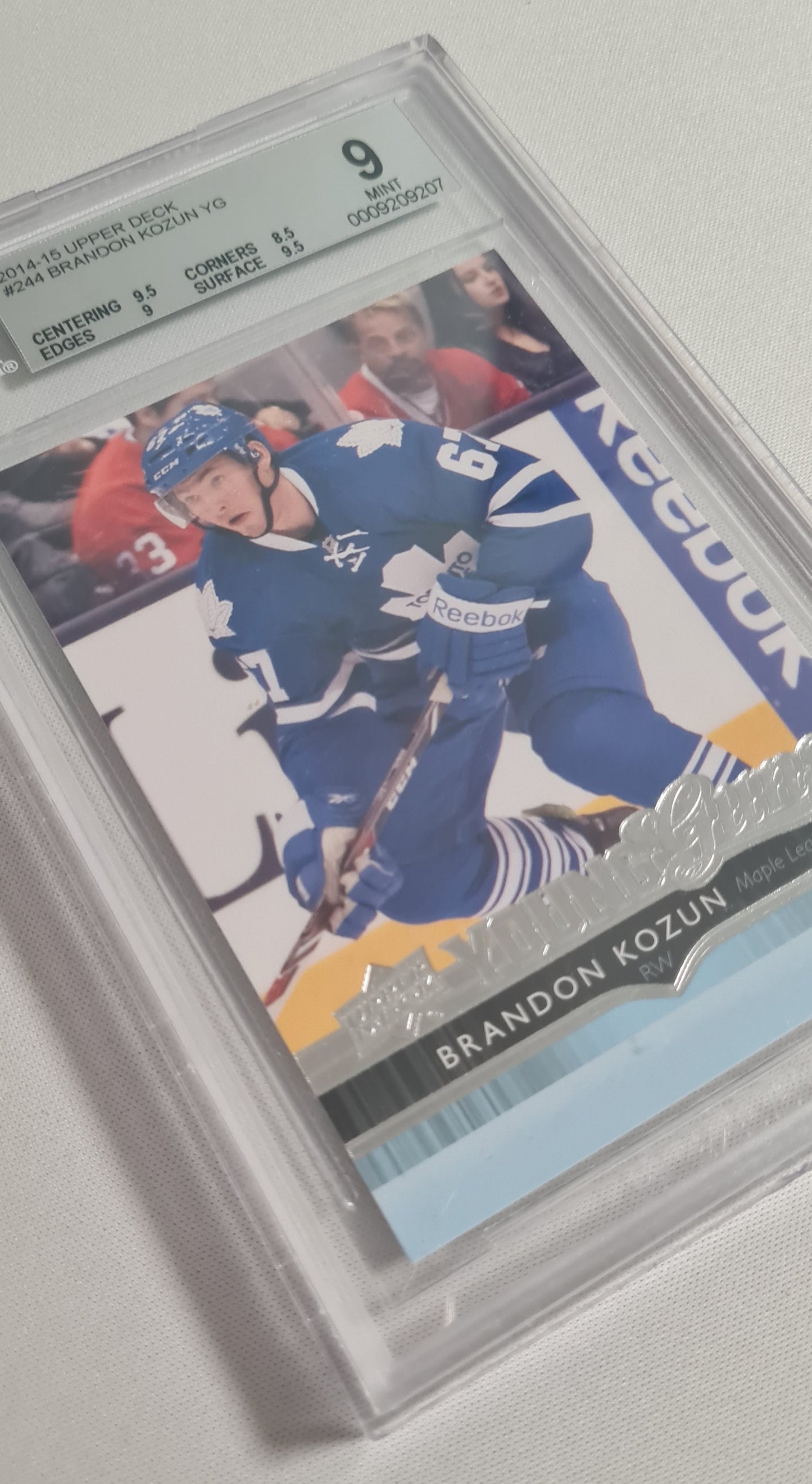 Brandon Kozun - 2014/15 Upper Deck Series One Hockey NHL Toronto Maple Leafs #244 Beckett 9 MINT