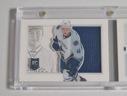 Nicklas Jensen - 2013/14 Panini Playbook Hockey NHL Vancouver Canucks (dual RC Class) /Patch /199 Booklet Autograph