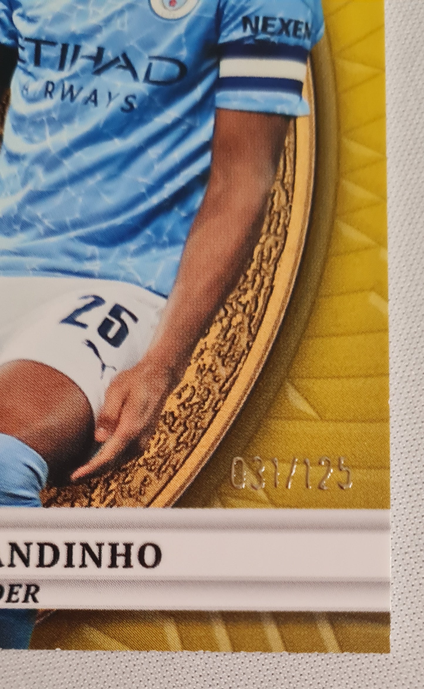 Fernandinho - 2024 Topps EPL Manchester City Gold Moon Yellow #48 /125