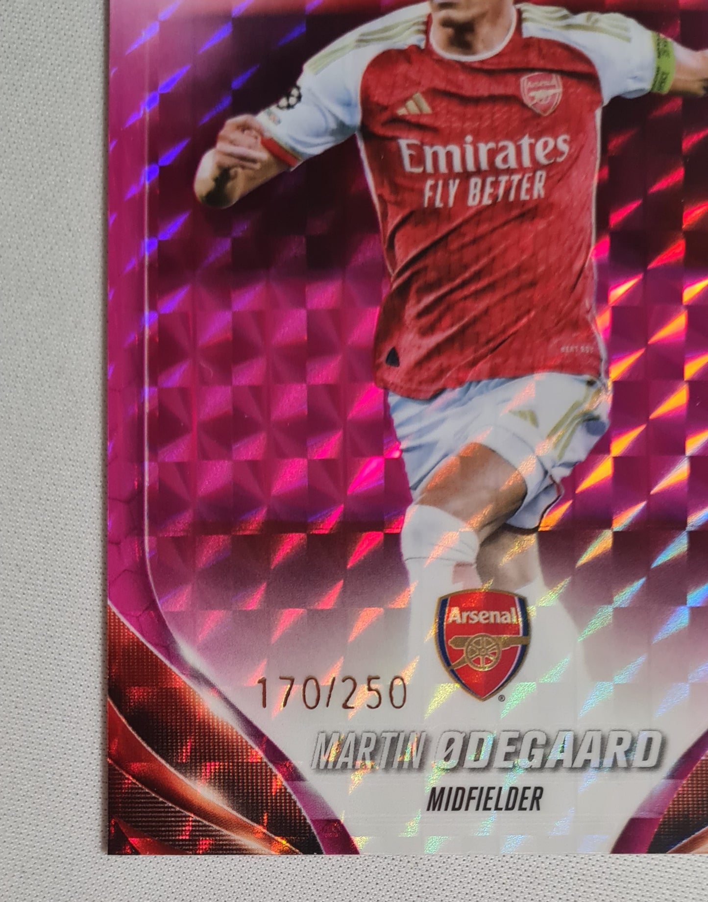 Martin Odegaard - 2024 Topps Chrome UEFA CL FC Arsenal #111 /250 Pink Geomatric