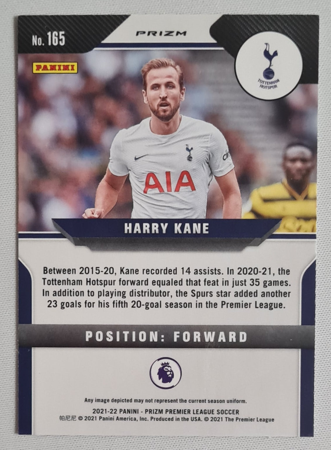 Harry Kane - 2021/22 Panini Prizm Premier League Soccer Tottenham #165 Hyper Prizm