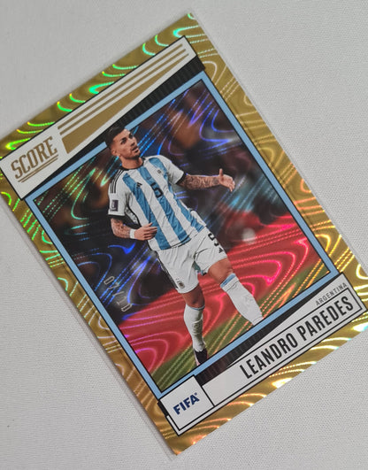 Leandro Paredes - 2022/23 Panini Score FIFA Soccer National Team AFA Argentina #98 Gold Swirl /10