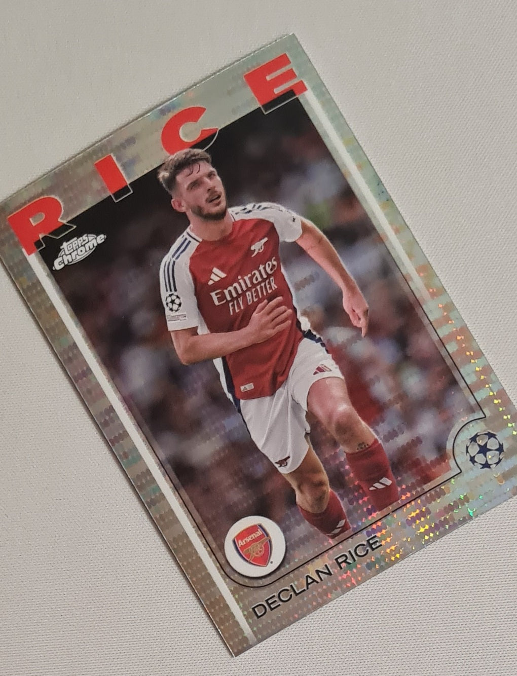 Declan Rice- 2025 Topps Chrome FC Arsenal #53 Pulstar Refractor