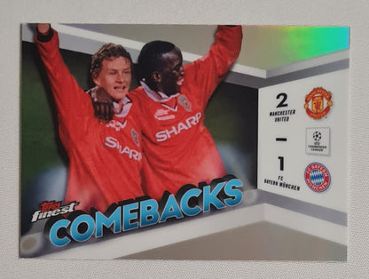 Manchester United ComeBacks - 2024 Topps Finest Comebacks (2-1) #FC-4 Refractor