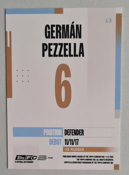 German Pezzella - 2024 Topps Official National Team Product AFA Argentina #13