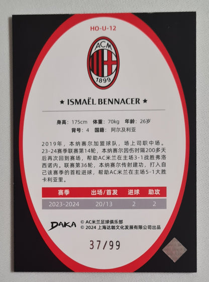 Ismael Bennacer - 2024 Daka AC Milan Holocene #HO-U-12 /99