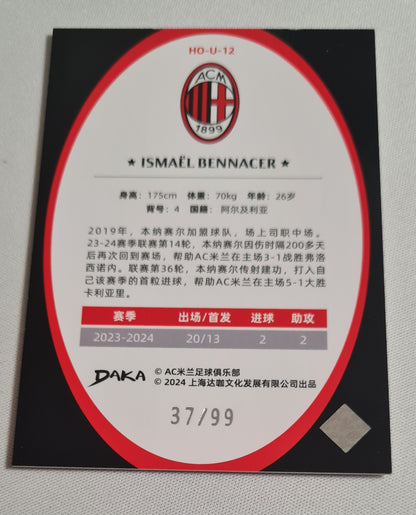 Ismael Bennacer - 2024 Daka AC Milan Holocene #HO-U-12 /99