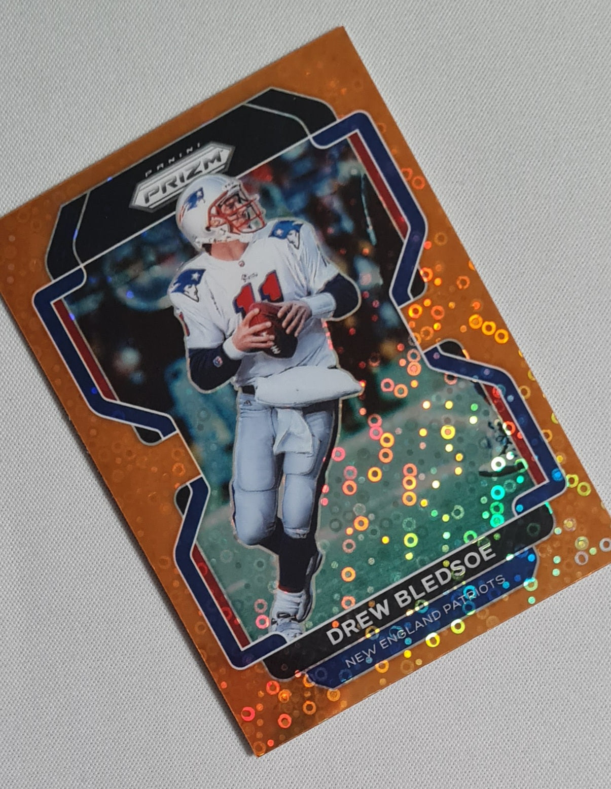 Drew Bledsoe - 2021 Panini Prizm Football NFL Patriots #102 Orange Disco Prizm