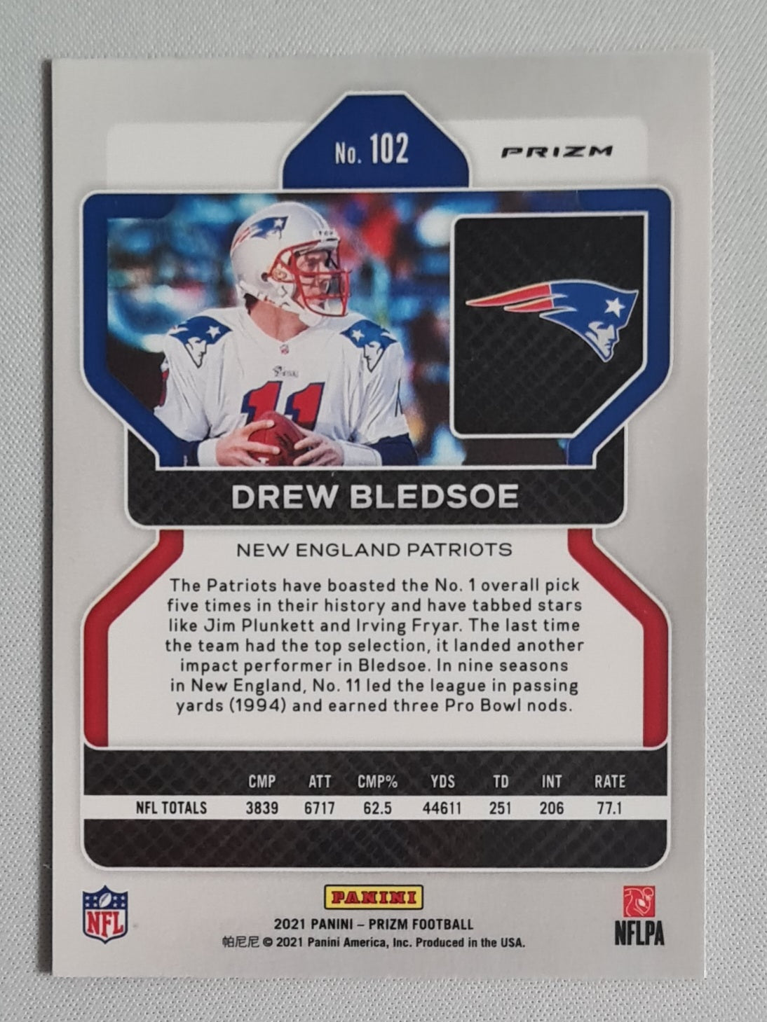 Drew Bledsoe - 2021 Panini Prizm Football NFL Patriots #102 Orange Disco Prizm