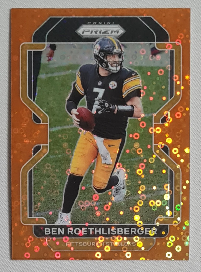 Ben Roethlisberger - 2021 Panini Prizm Football NFL Steelers #253 Orange Disco Prizm