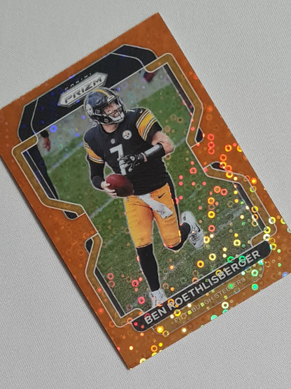 Ben Roethlisberger - 2021 Panini Prizm Football NFL Steelers #253 Orange Disco Prizm