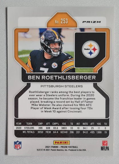 Ben Roethlisberger - 2021 Panini Prizm Football NFL Steelers #253 Orange Disco Prizm