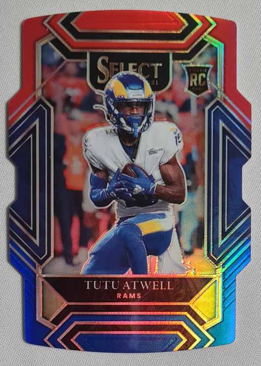 TuTu Atwell - 2021 Panini Select Football NFL Rams (RC) #261 Tri Color Die-cut