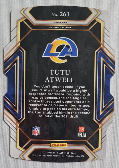 TuTu Atwell - 2021 Panini Select Football NFL Rams (RC) #261 Tri Color Die-cut