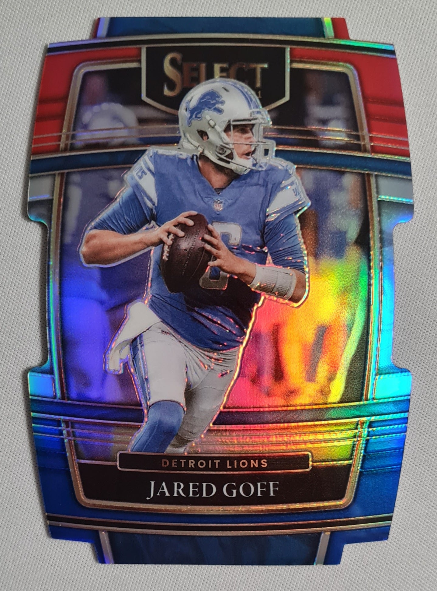 Jared Goff - 2021 Panini Select Football NFL Lions #13 Tri Color Die-Cut