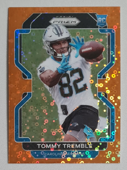Tommy Tremble - 2021 Panini Prizm Football NFL Panthers #415 Orange Disco Prizm