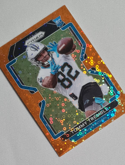 Tommy Tremble - 2021 Panini Prizm Football NFL Panthers #415 Orange Disco Prizm