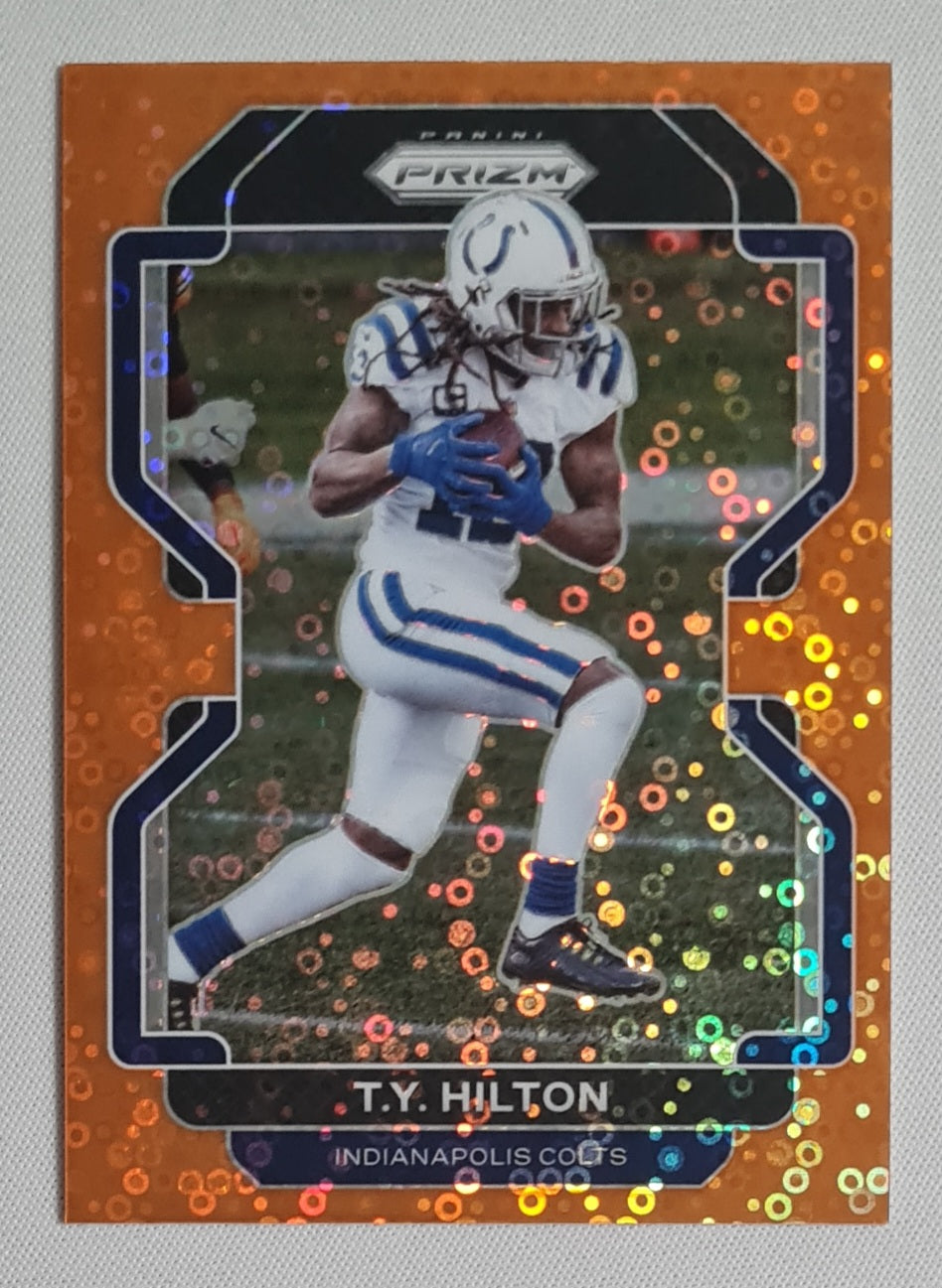 T.Y. Hilton - 2021 Panini Prizm Football NFL Colt #21 Orange Disco Prizm