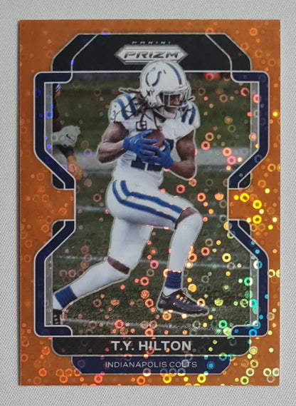 T.Y. Hilton - 2021 Panini Prizm Football NFL Colt #21 Orange Disco Prizm