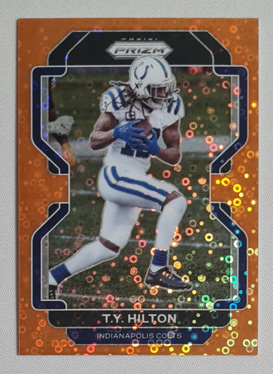 T.Y. Hilton - 2021 Panini Prizm Football NFL Colt #21 Orange Disco Prizm