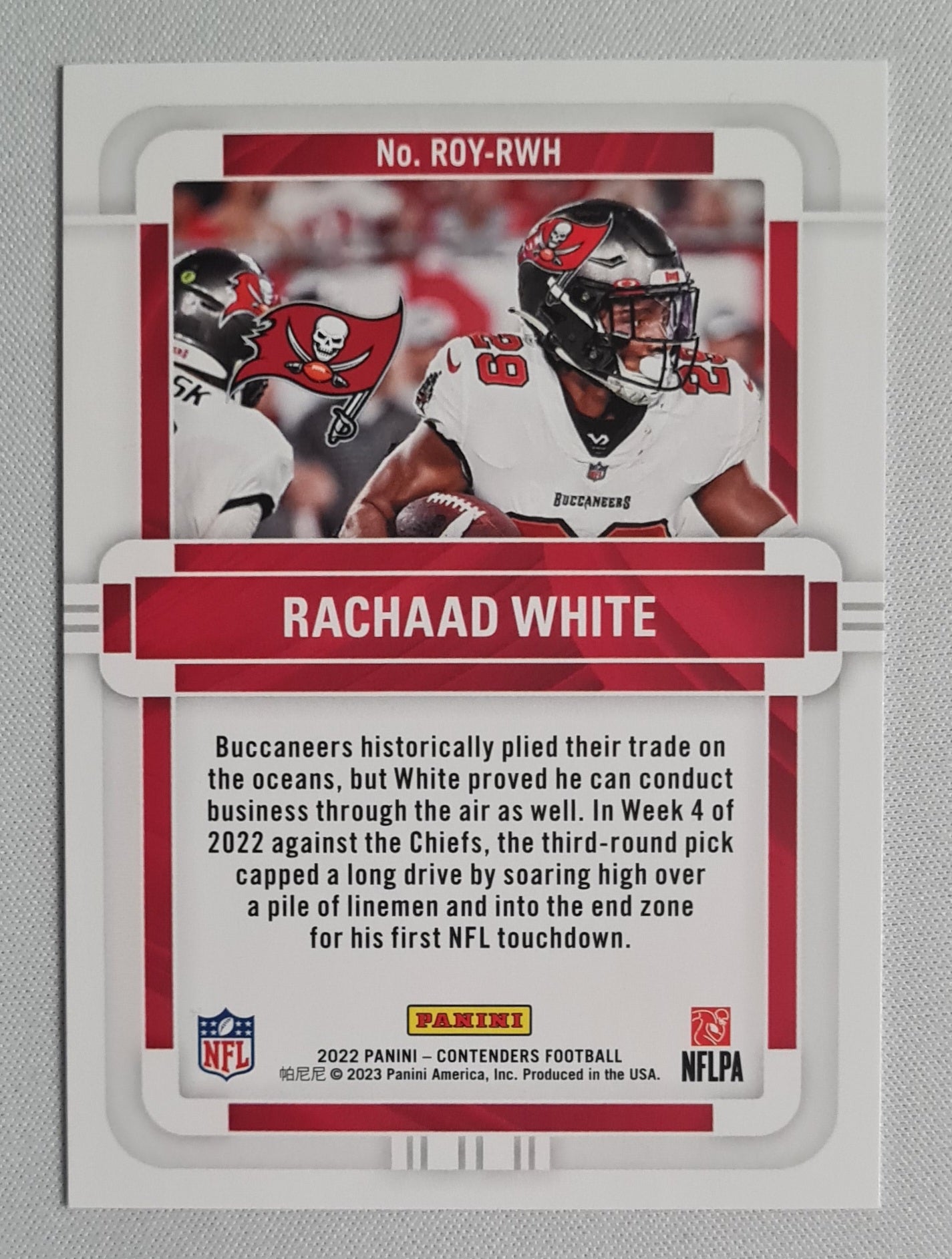 Rachaad White - 2022 Panini Contender Football Rookie of the Year (RC) NFL Buccaneers #ROY-RWH