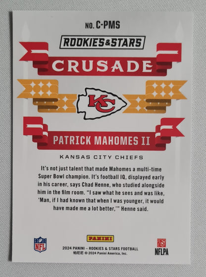 Patrick Mahomes II - 2024 Panini Rookies & Stars Football Crusade NFL Chiefs #C-PMS