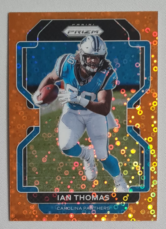 Ian Thomas- 2021 Panini Prizm Football NFL Panthers #313 Orange Disco Prizm