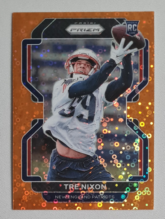 Tre Nixon - 2021 Panini Prizm Football NFL Patriots #428 Orange Disco Prizm