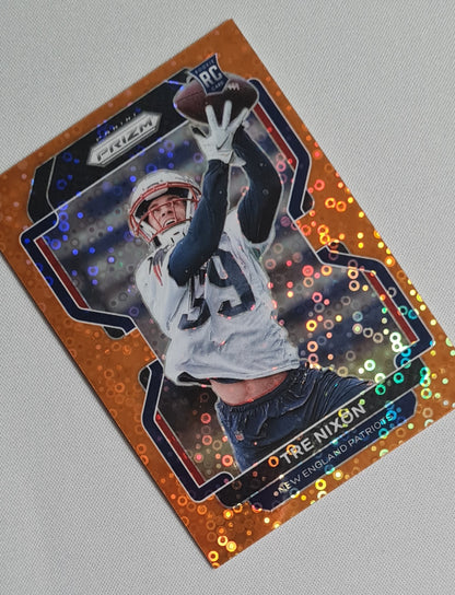 Tre Nixon - 2021 Panini Prizm Football NFL Patriots #428 Orange Disco Prizm