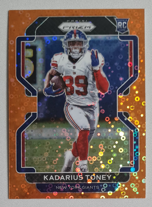 Kadarius Toney - 2021 Panini Prizm Football NFL Giants #342 Orange Disco Prizm