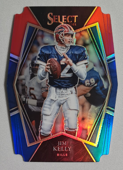 Jim Kelly - 2021 Panini Select Football NFL Bills #141 Tri Color Die-cut