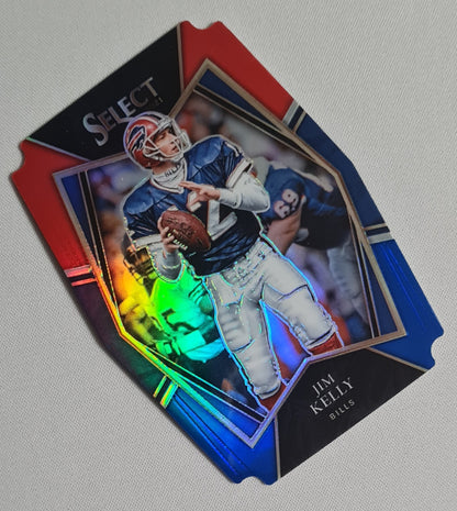 Jim Kelly - 2021 Panini Select Football NFL Bills #141 Tri Color Die-cut
