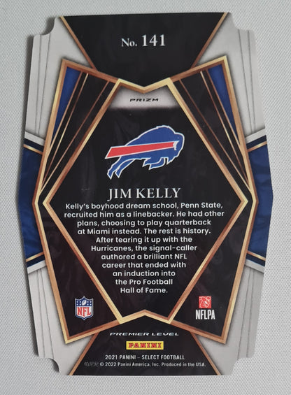 Jim Kelly - 2021 Panini Select Football NFL Bills #141 Tri Color Die-cut