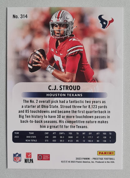 C.J. Stroud - 2023 Panini Prestige Football NFL Texans #314