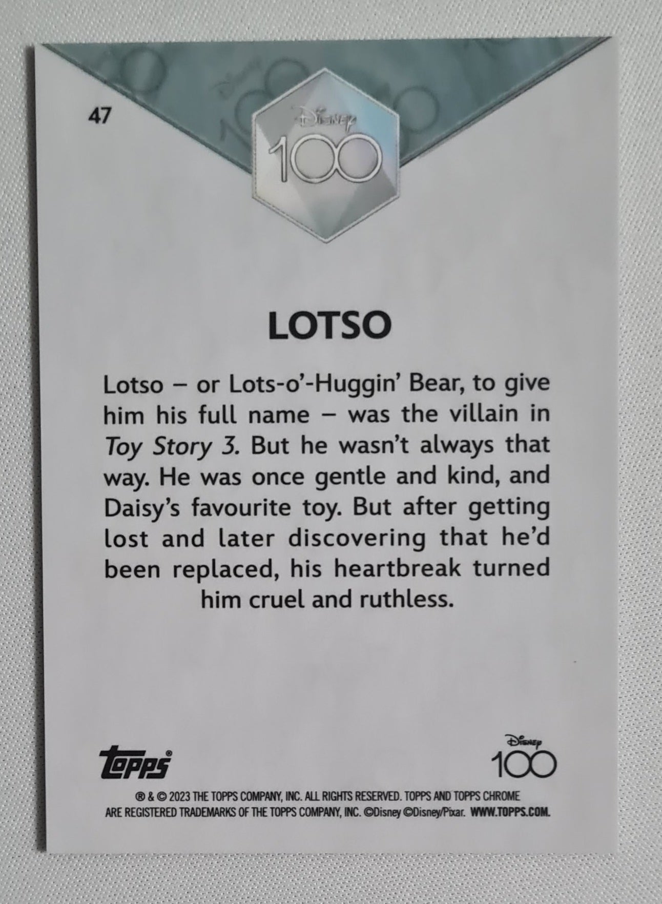Lotso - 2023 Topps Chrome Disney 100 #47