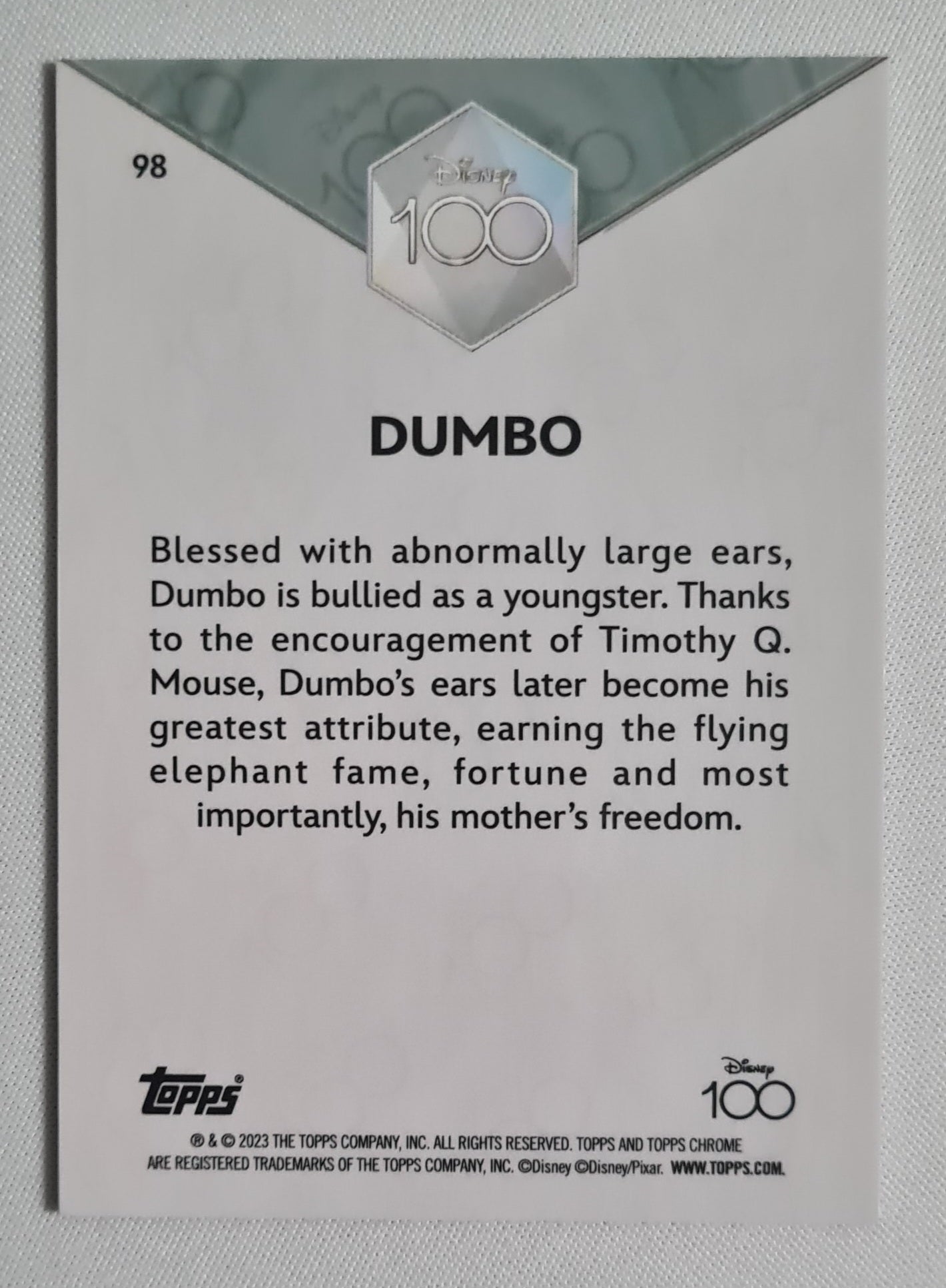 Dumbo - 2023 Topps Chrome Disney 100 #98
