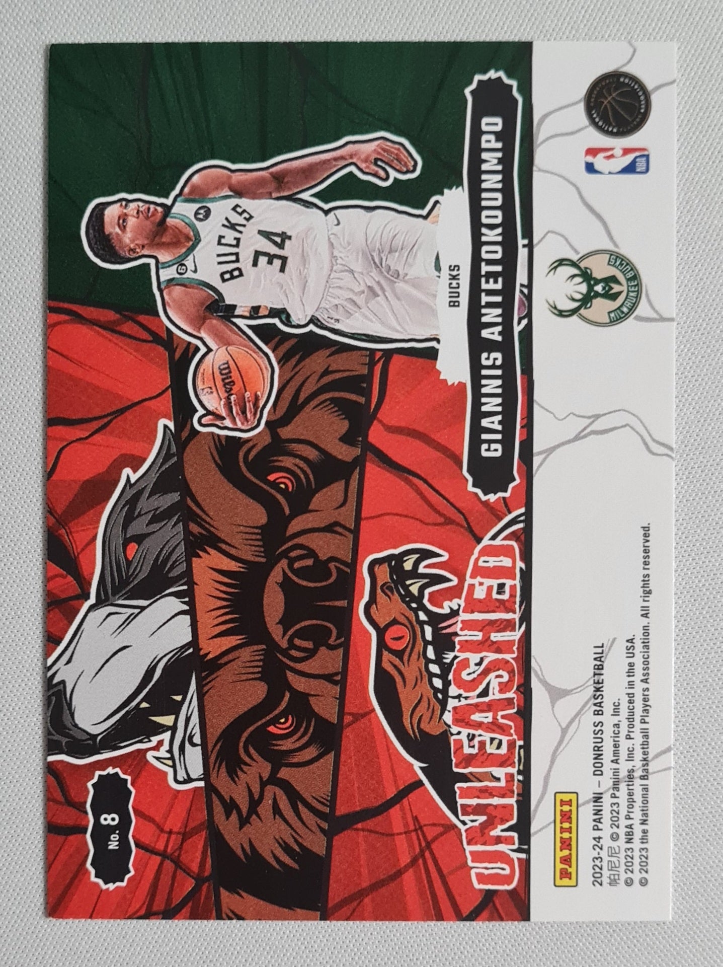Giannis Antetokounmpo - 2023/24 Panini Donruss Basketball Unleashed NBA Bucks#8