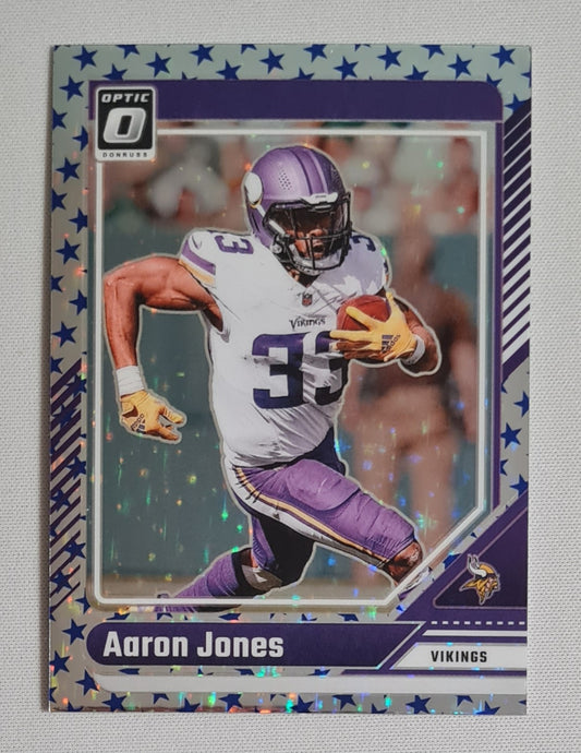 Aaron Jones - 2024 Panini Donruss Optic Football NFL Vikings #128 Blue Star Prizm