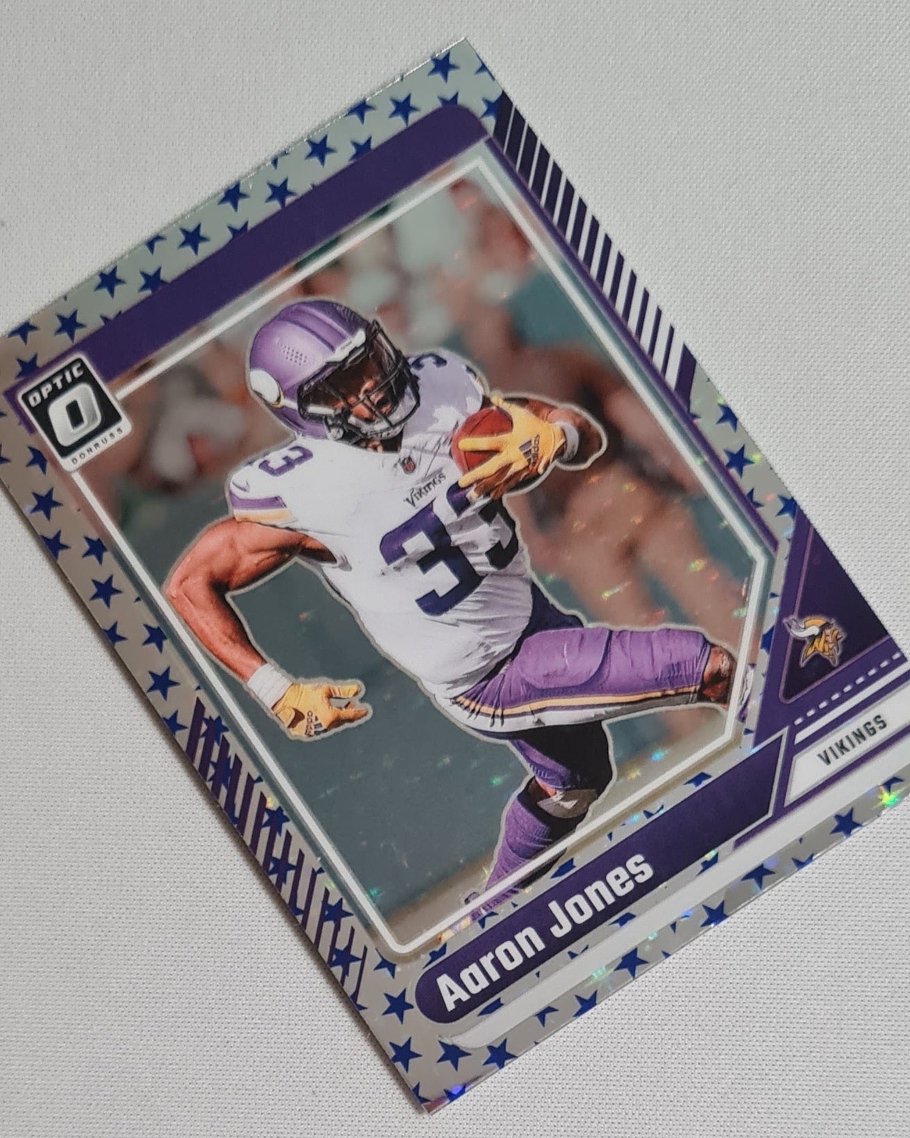 Aaron Jones - 2024 Panini Donruss Optic Football NFL Vikings #128 Blue Star Prizm