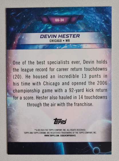 Devin Hester - 2024 Topps Chrome Galaxy Greats NFL Football #GG-34 Refractor