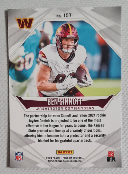Ben Sinnott - 2024 Panini Phoenix Football NFL Commanders (RC) #157