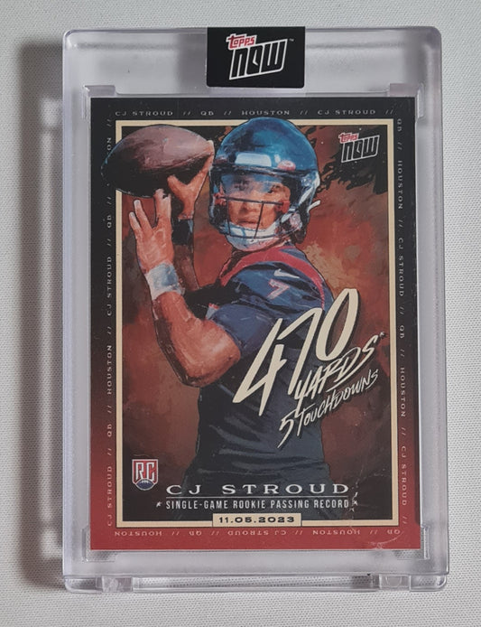 C.J. Stroud - 2023 Topps Now 470 Yards /5 Touchdowns (RC) Art by Tyson Beck #CJ1