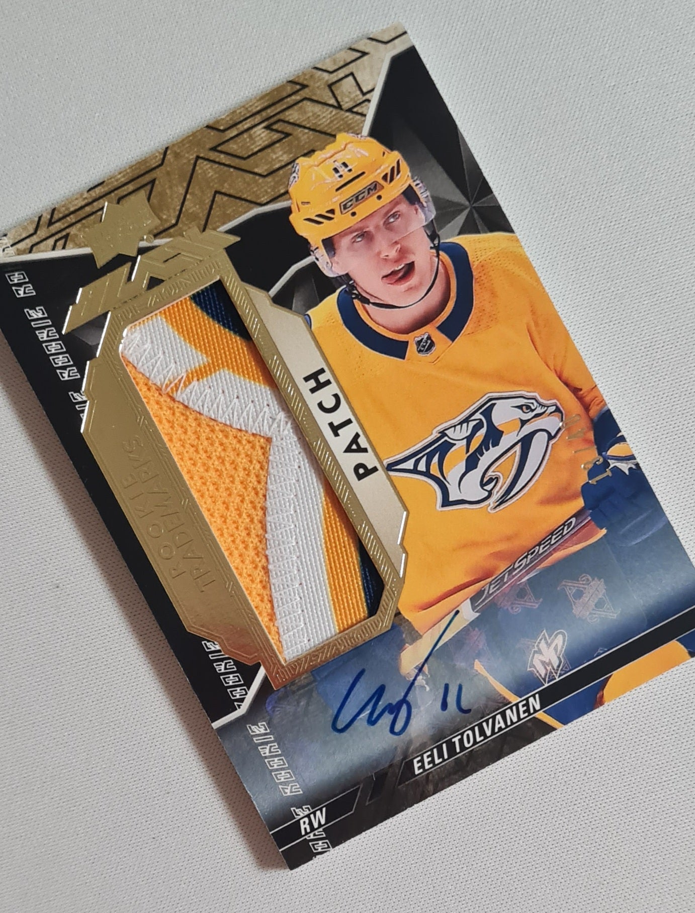 Eeli Tolvanen - 2018 Upper Deck Black - Ice Hockey NHL Nashville (RC) #RT-ET /Patch / Auto /40