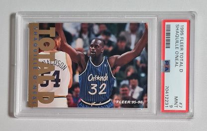 Shaquille O'Neal - 1995 Fleer NBA Orlando Magic 7 of 12 Total D #7 PSA 9 MINT