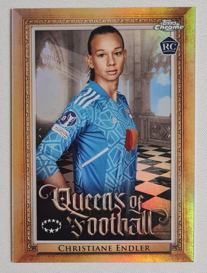 Christiane Endler - 2023 Topps Chrome - Queens of Football - Olympique Lyonnais (RC) #Q1