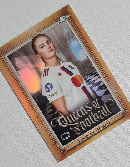 Lindsey Horan - 2023 Topps Chrome - Queens of Football - Olympique Lyonnais #Q7