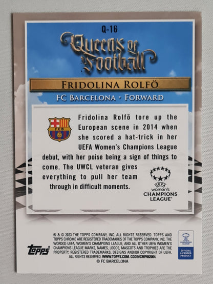 Fridolina Rolfo - 2023 Topps Chrome - Queens of Football - FC Barcelona (RC)  #Q16