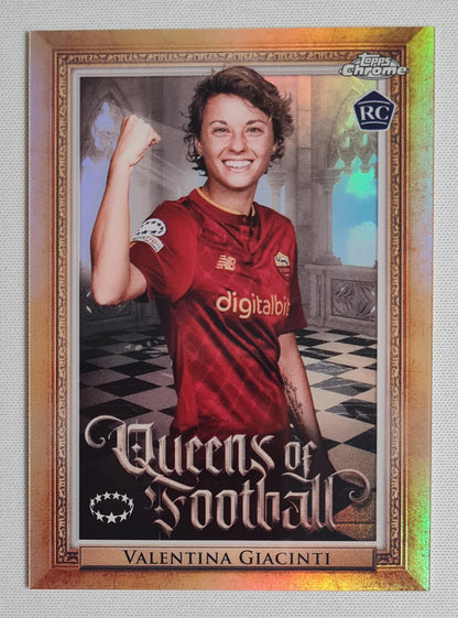 Valentina Giacinti - 2023 Topps Chrome - Queens of Football - AS Roma (RC)  #Q4