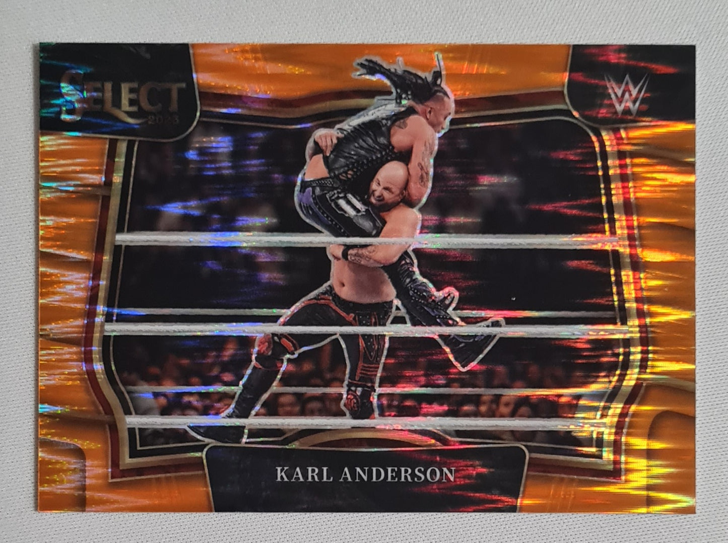 Karl Anderson - 2023 Panini Select WWE RAW Prizm #279 Ringside Orange Flash Prizm